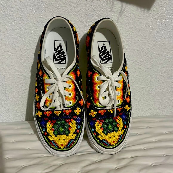 Vans Shoes Bordered Mexican Style Vans Made By Indigenous Huicholes In Guadalajarajalisco